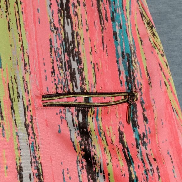 Jamie Sadock Golf Skirt Skort Womens Size 12 Striped Colorful Activewear Stretch - Picture 4 of 13